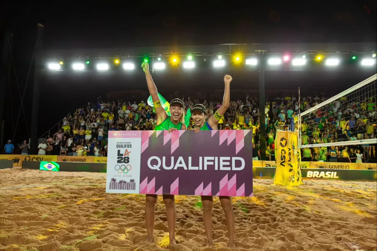 Brasil conquista duas cotas olímpicas no vôlei de praia para Los Angeles 2028